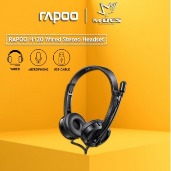 RAPOO H120 USB Stereo Headset Black